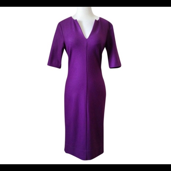 purple wool dress
